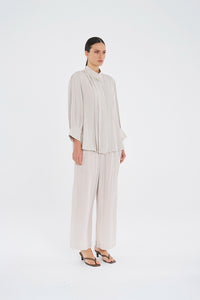 Mela Purdie Folded Blouse in Oyster F67 8946