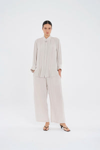 Mela Purdie Folded Blouse in Oyster F67 8946