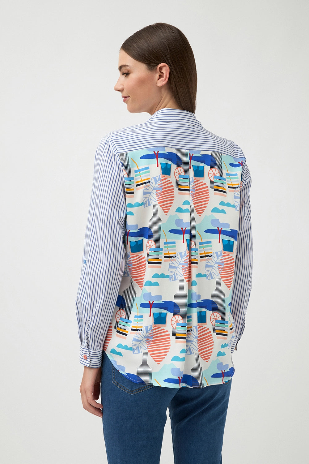 Bariloche Calaroja Patchwork Shirt  in Blue 3788314
