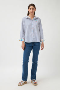 Bariloche Calaroja Patchwork Shirt  in Blue 3788314