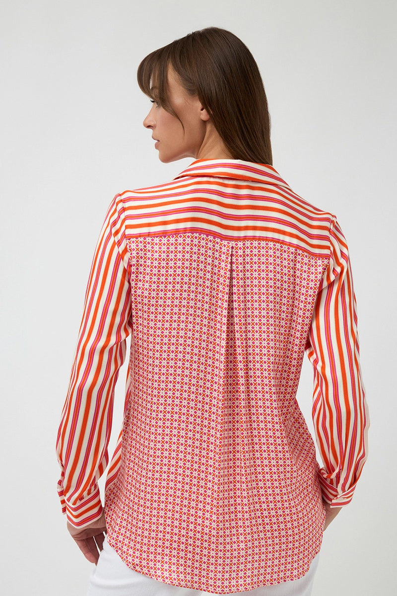 Bariloche Yapes Patchwork Shirt in Orange 3797620