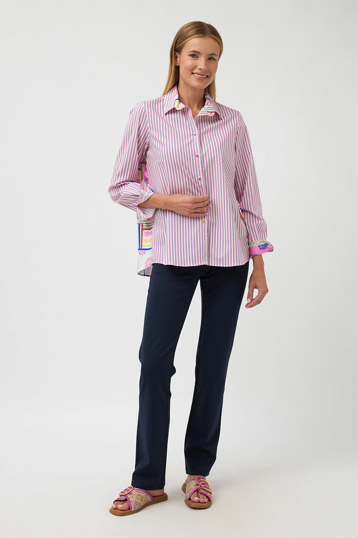 Bariloche Lorica Patchwork Shirt in Pink 3798409