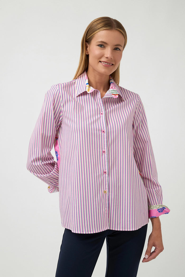 Bariloche Lorica Patchwork Shirt in Pink 3798409