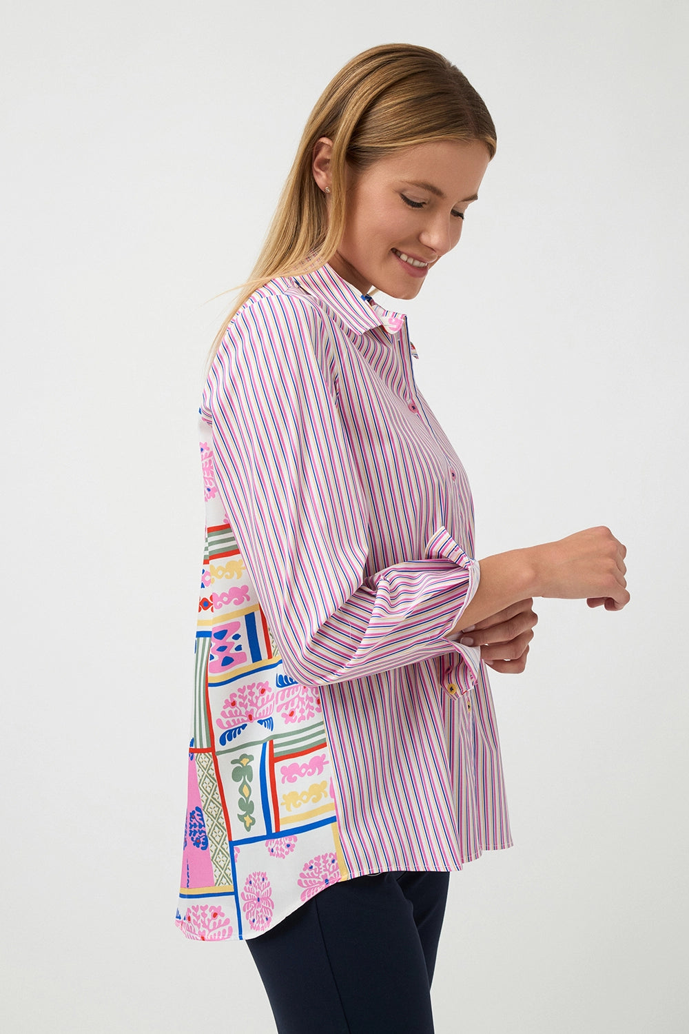 Bariloche Lorica Patchwork Shirt in Pink 3798409