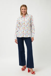 Bariloche Navetas Patchwork Shirt in White 3799001