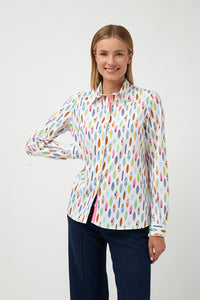 Bariloche Navetas Patchwork Shirt in White 3799001