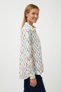 Bariloche Navetas Patchwork Shirt in White 3799001