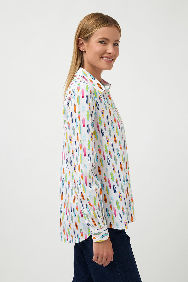 Bariloche Navetas Patchwork Shirt in White 3799001