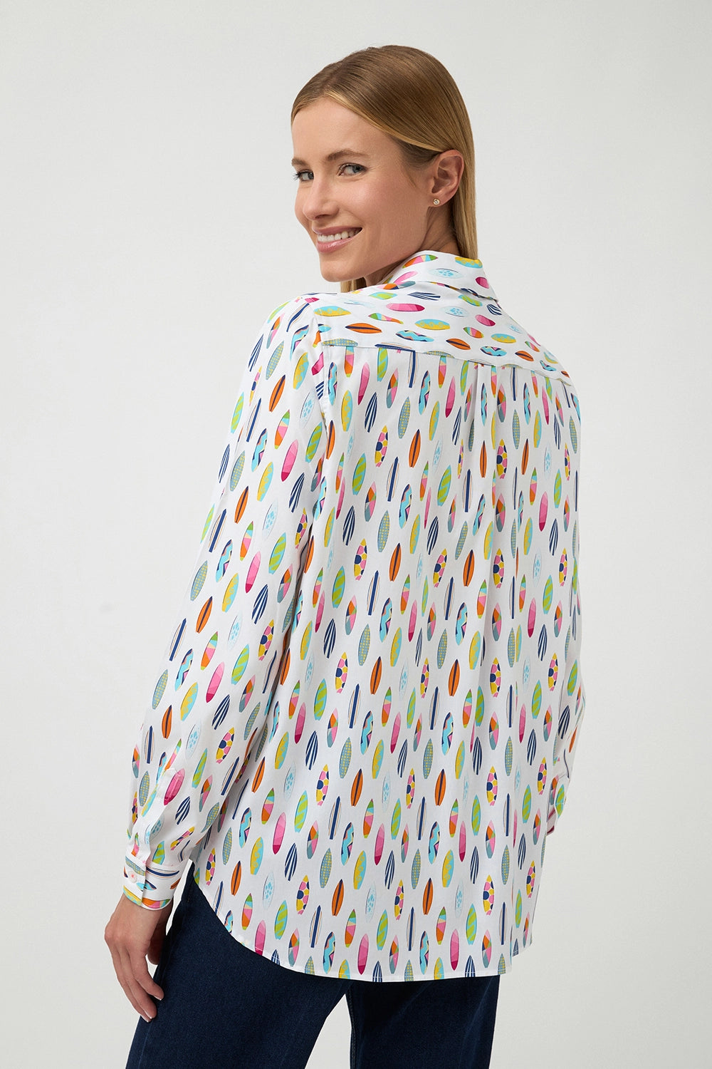 Bariloche Navetas Patchwork Shirt in White 3799001