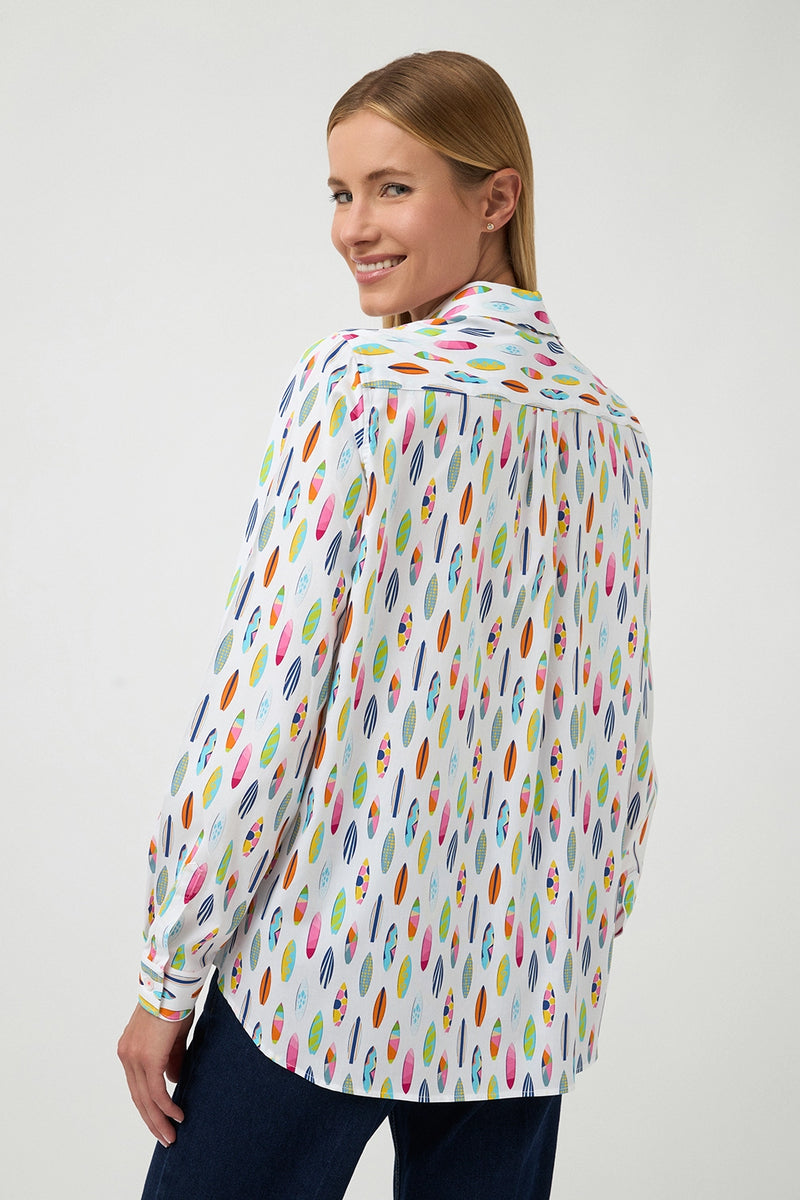 Bariloche Navetas Patchwork Shirt in White 3799001