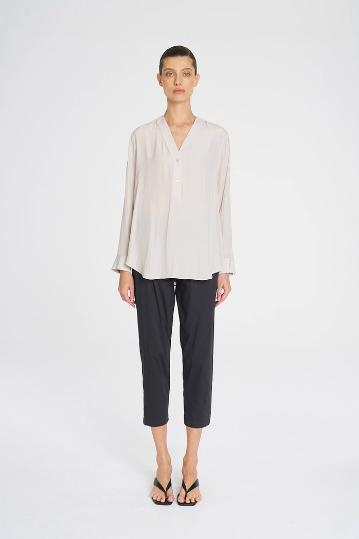 Mela Purdie Tab Shirt In Oyster F67 8914 - Pre-Order March Delivery