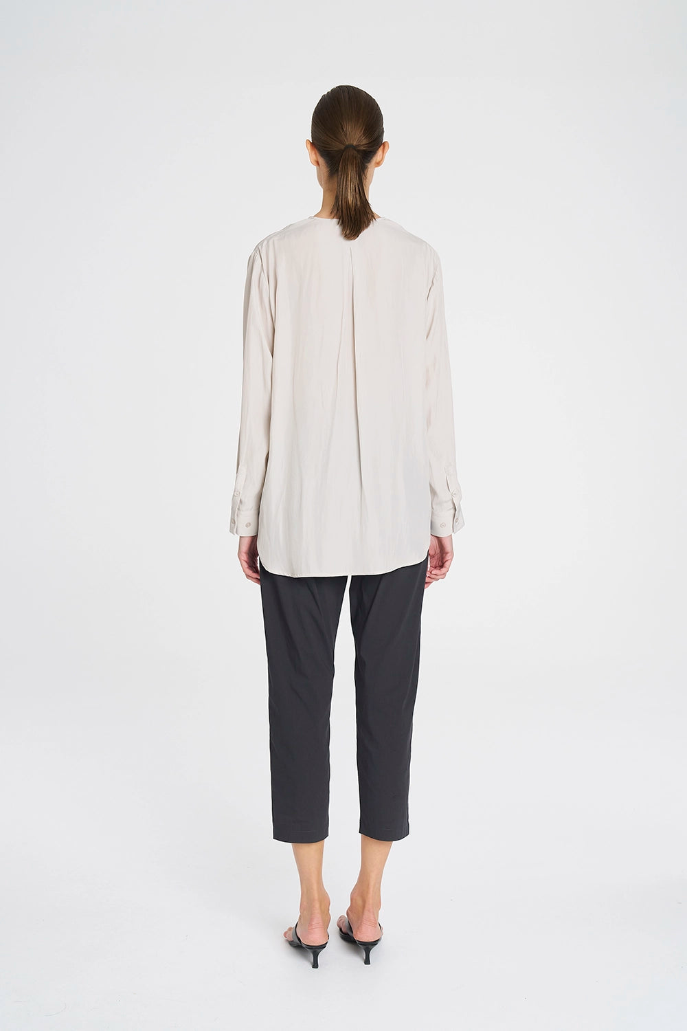 Mela Purdie Tab Shirt In Oyster F67 8914 - Pre-Order March Delivery