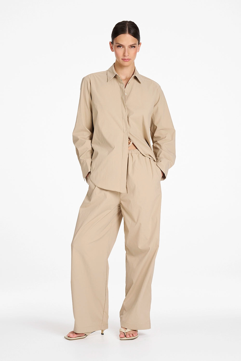 Mela Purdie Draw Pant in Taupe F614 10021 - Pre-Order November Delivery