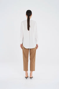 Mela Purdie Lariat Blouse in White F67 8729 - Pre-Order February Delivery