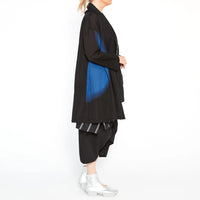 Moyuru Cotton Mix Duster in Black Combo 241012