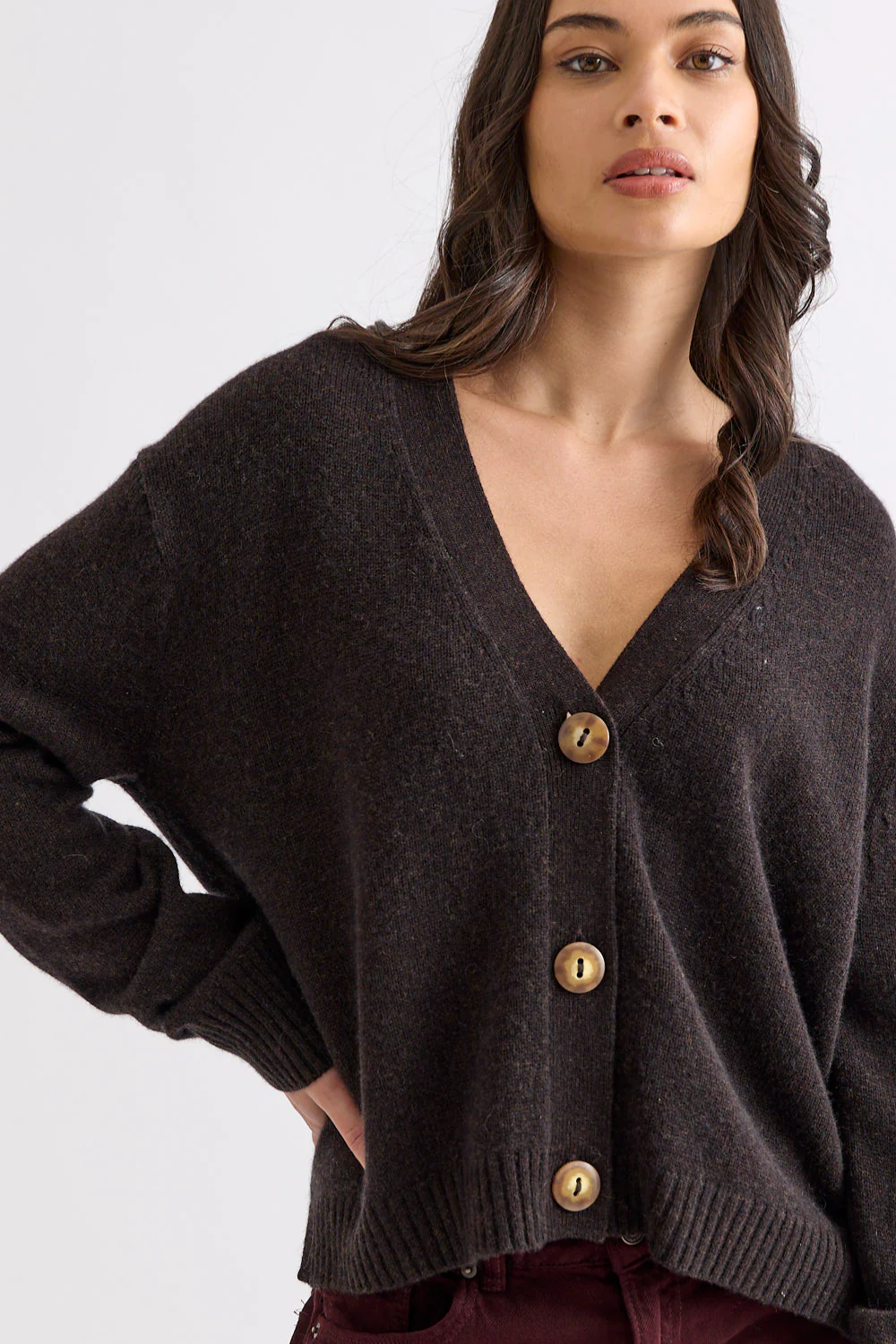 Mia Fratino Hunter Cardi in Earth 26907-317