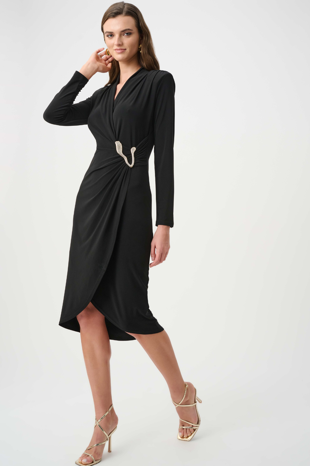Joseph Ribkoff Silky Knit Sheath Wrap Dress Signature | Silky Knit Sheath Wrap Dress 263709