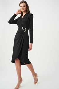 Joseph Ribkoff Silky Knit Sheath Wrap Dress Signature | Silky Knit Sheath Wrap Dress 263709