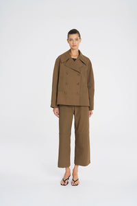 Mela Purdie Pea Jacket In Tannin F416 4241 - Pre-Order March Delivery