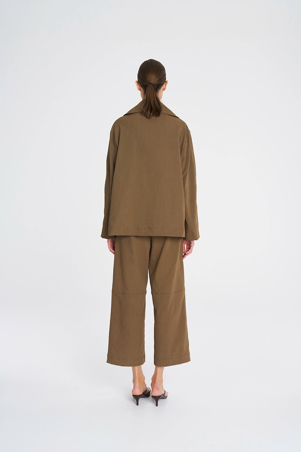 Mela Purdie Pea Jacket In Tannin F416 4241 - Pre-Order March Delivery