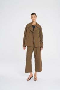 Mela Purdie Pea Jacket In Tannin F416 4241 - Pre-Order March Delivery