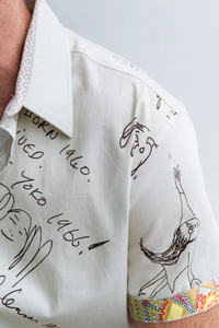 John Lennon Four Lanes Short Sleeve shirt in Khaki JLW1116