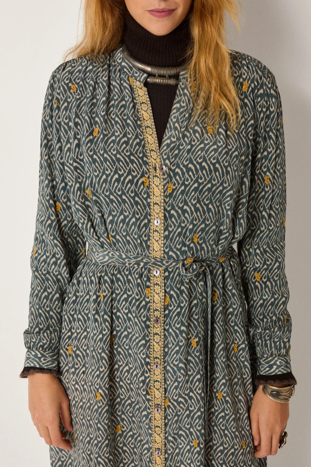 Maison Hotel Ophelia Dress in Blue Shibori - Pre-Order January Delivery