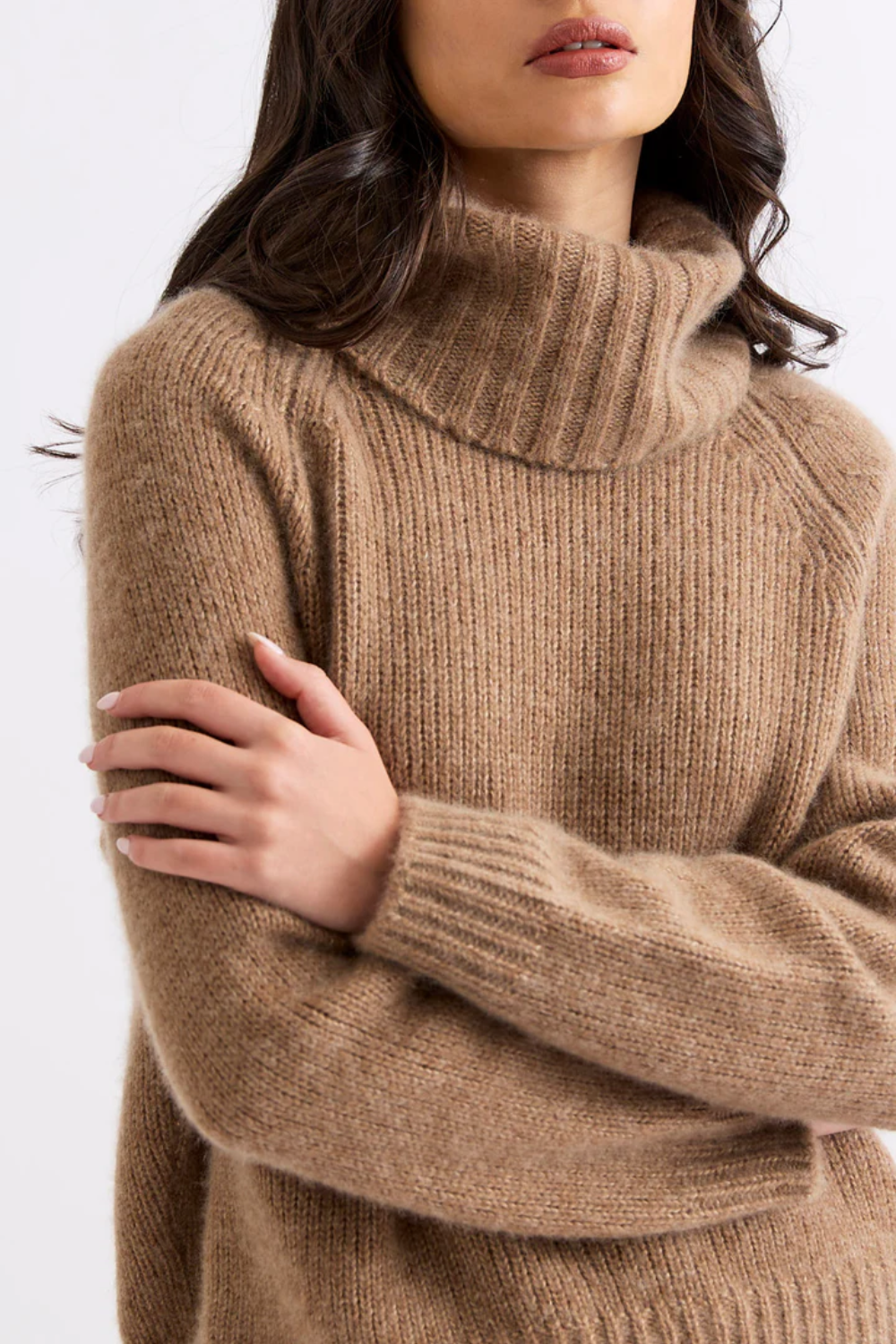 Mia Fratino Banks Soft Rollneck in Chestnut 26032