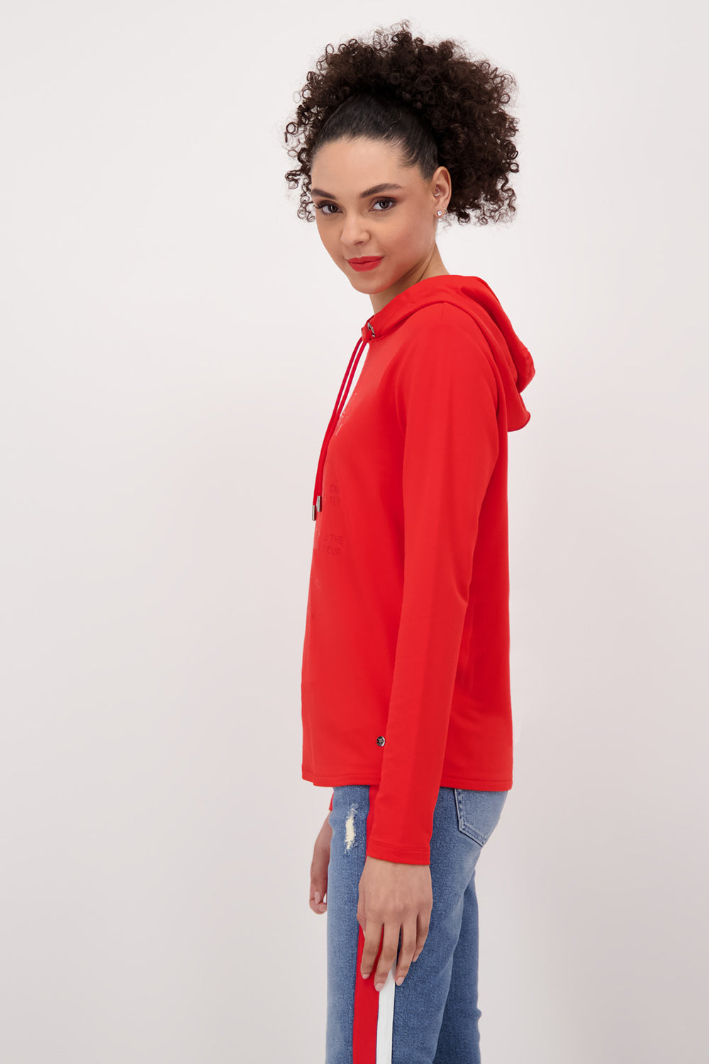 Monari Hooded Sweatshirt with Front Print M407384