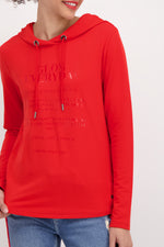 Monari Hooded Sweatshirt with Front Print M407384