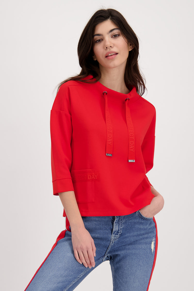 Monari Sweatshirt With Standup Collar M407422 in Lipstick