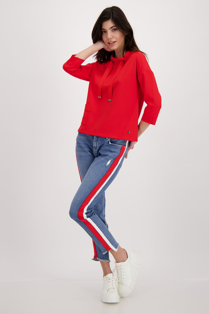 Monari Sweatshirt With Standup Collar M407422 in Lipstick