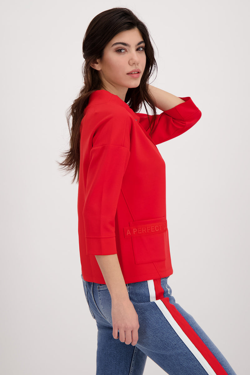 Monari Sweatshirt With Standup Collar M407422 in Lipstick