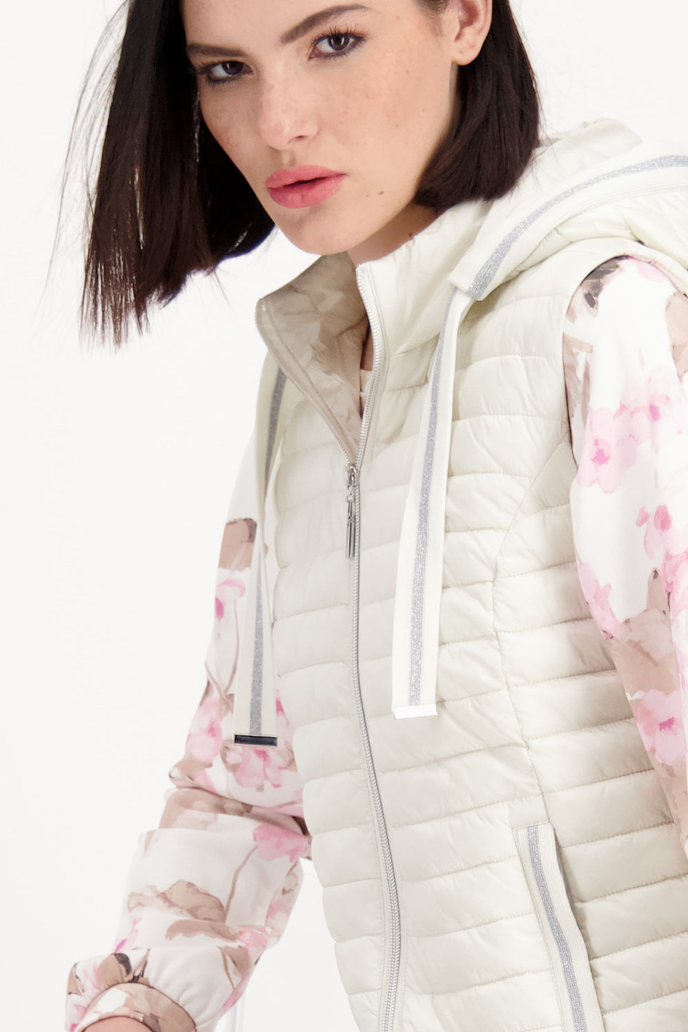 Monari Padded Vest with Hood M407433