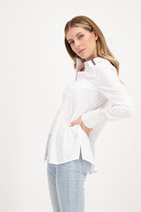 Monari Shirt with Chain Detail at Collar M407448