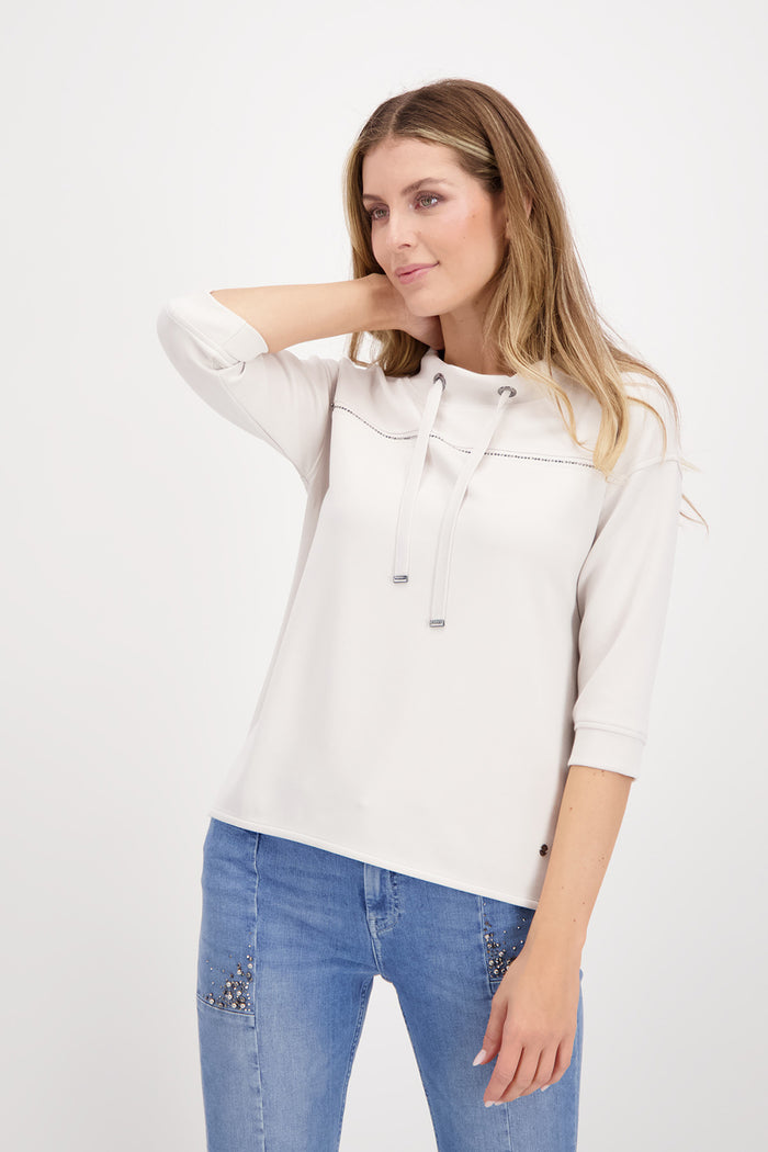 Monari Diamonte Sweatshirt M407497 in Nude