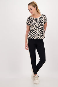Monari Animal Print Tee Shirt M407555