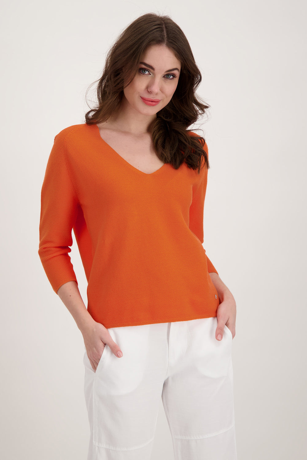 Monari V Neck Knitted Top M407597