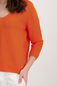 Monari V Neck Knitted Top M407597