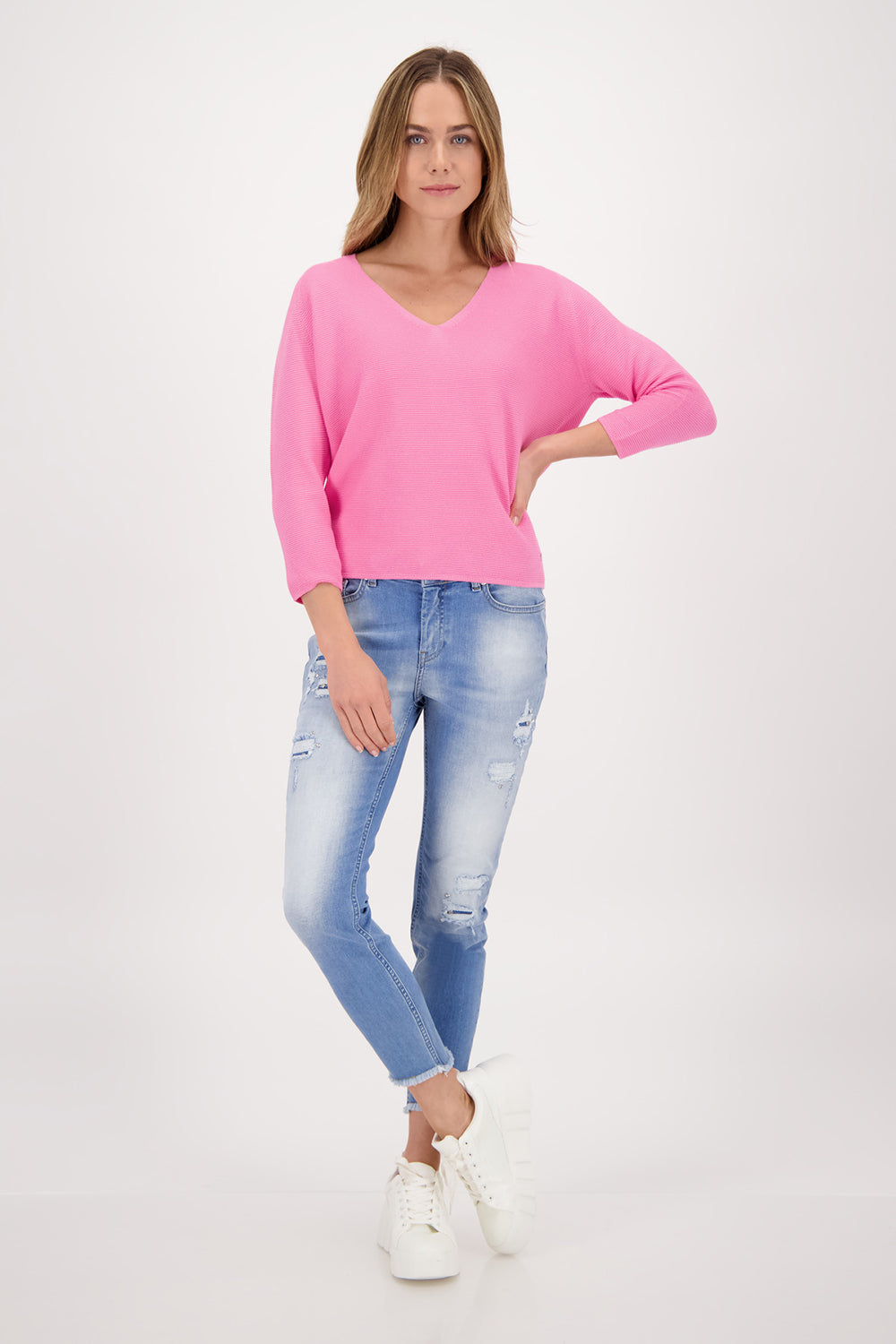 Monari V Neck Knitted Top M407597