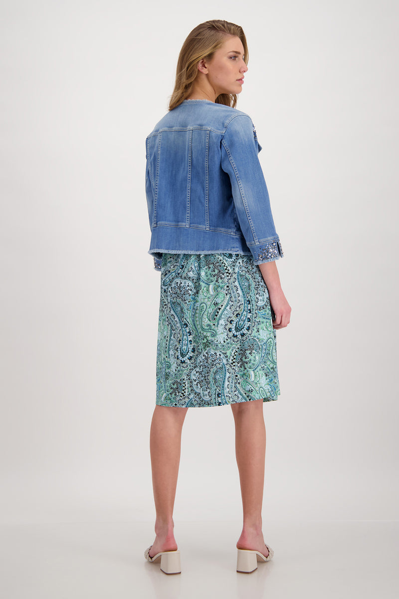 Monari Embellished Denim Jacket M407762