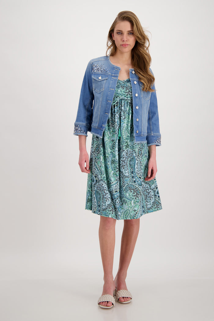 Monari Embellished Denim Jacket M407762