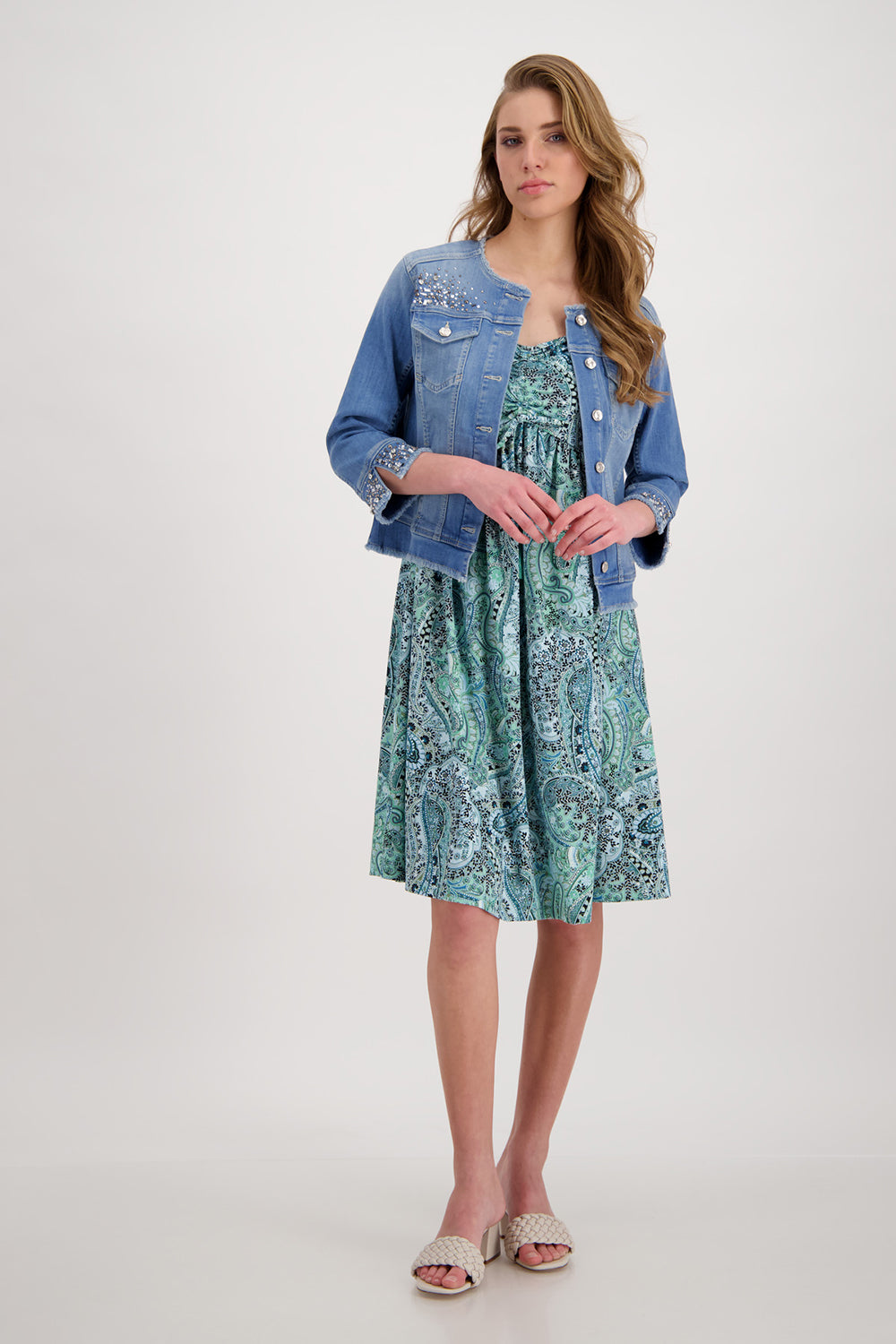 Monari Embellished Denim Jacket M407762