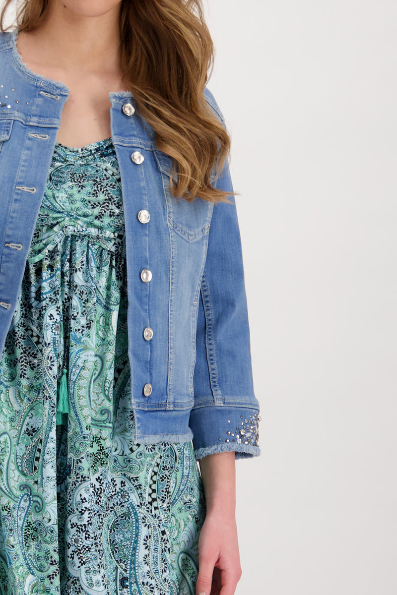 Monari Embellished Denim Jacket M407762