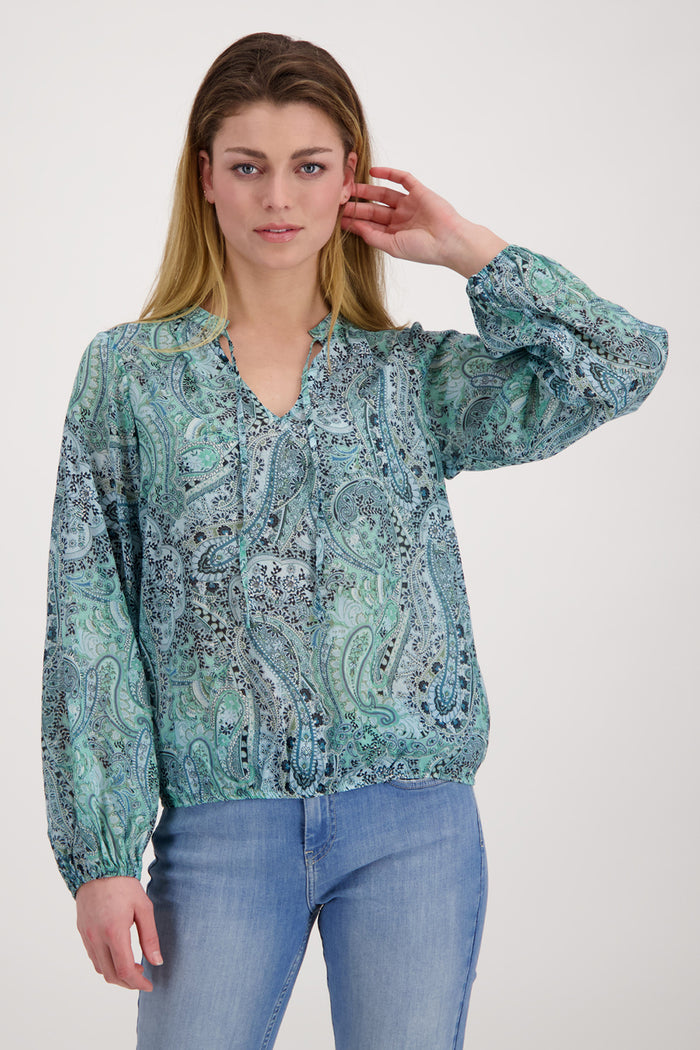 Monari Printed Paisley Top M407766