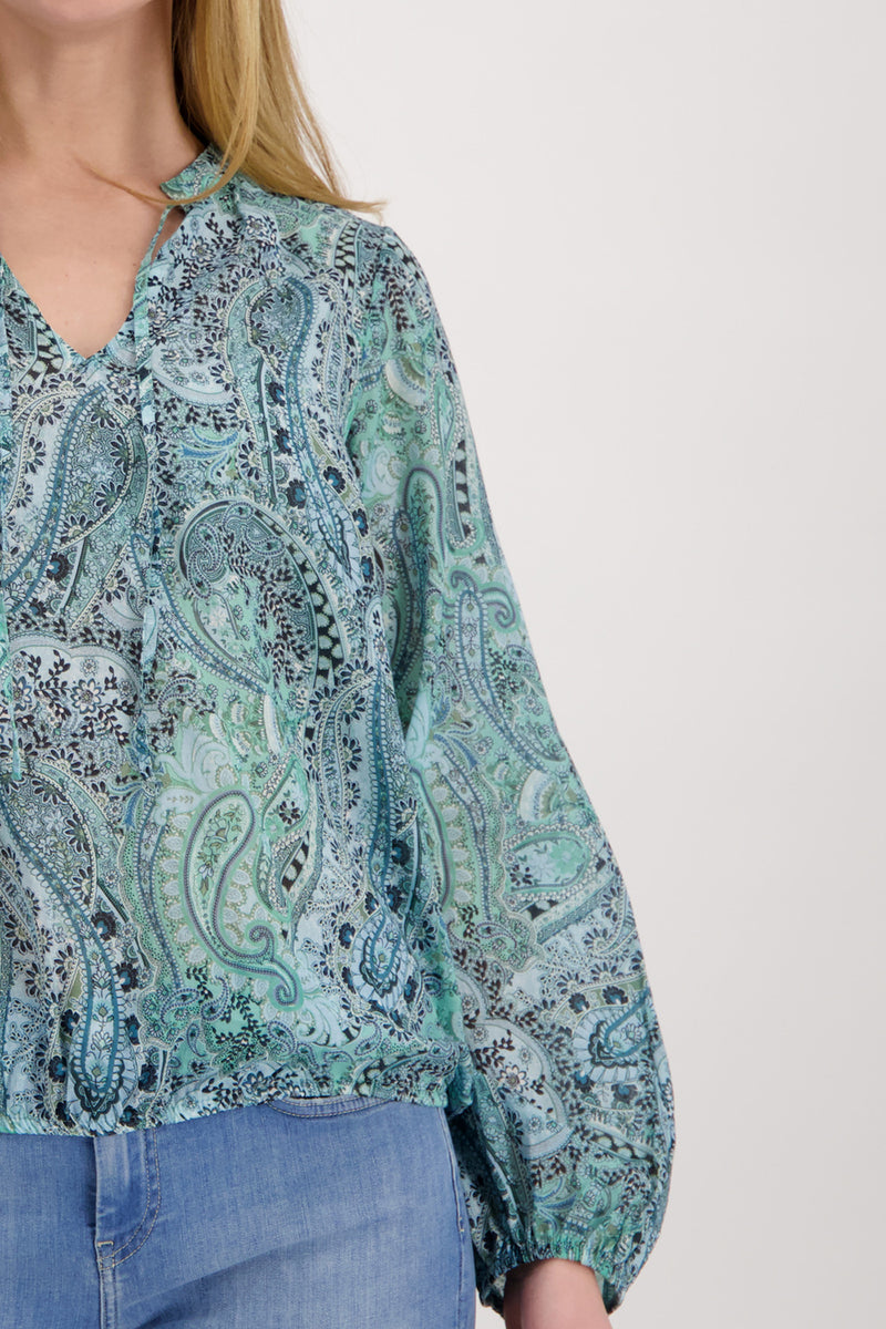 Monari Printed Paisley Top M407766