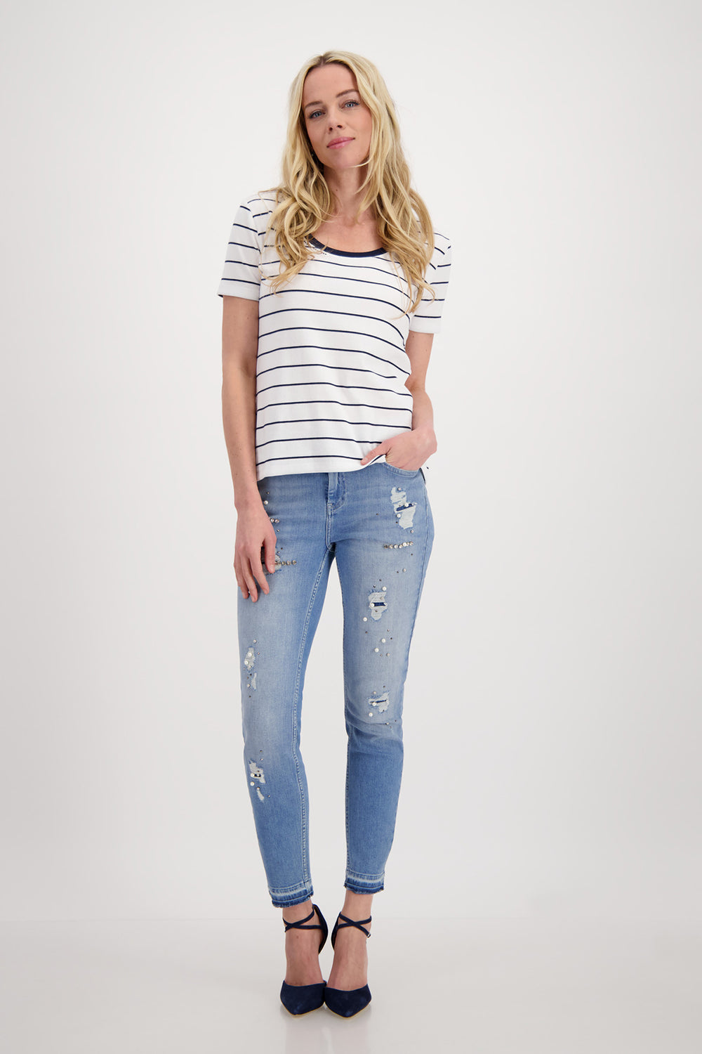 Monari Striped T Shirt M407932