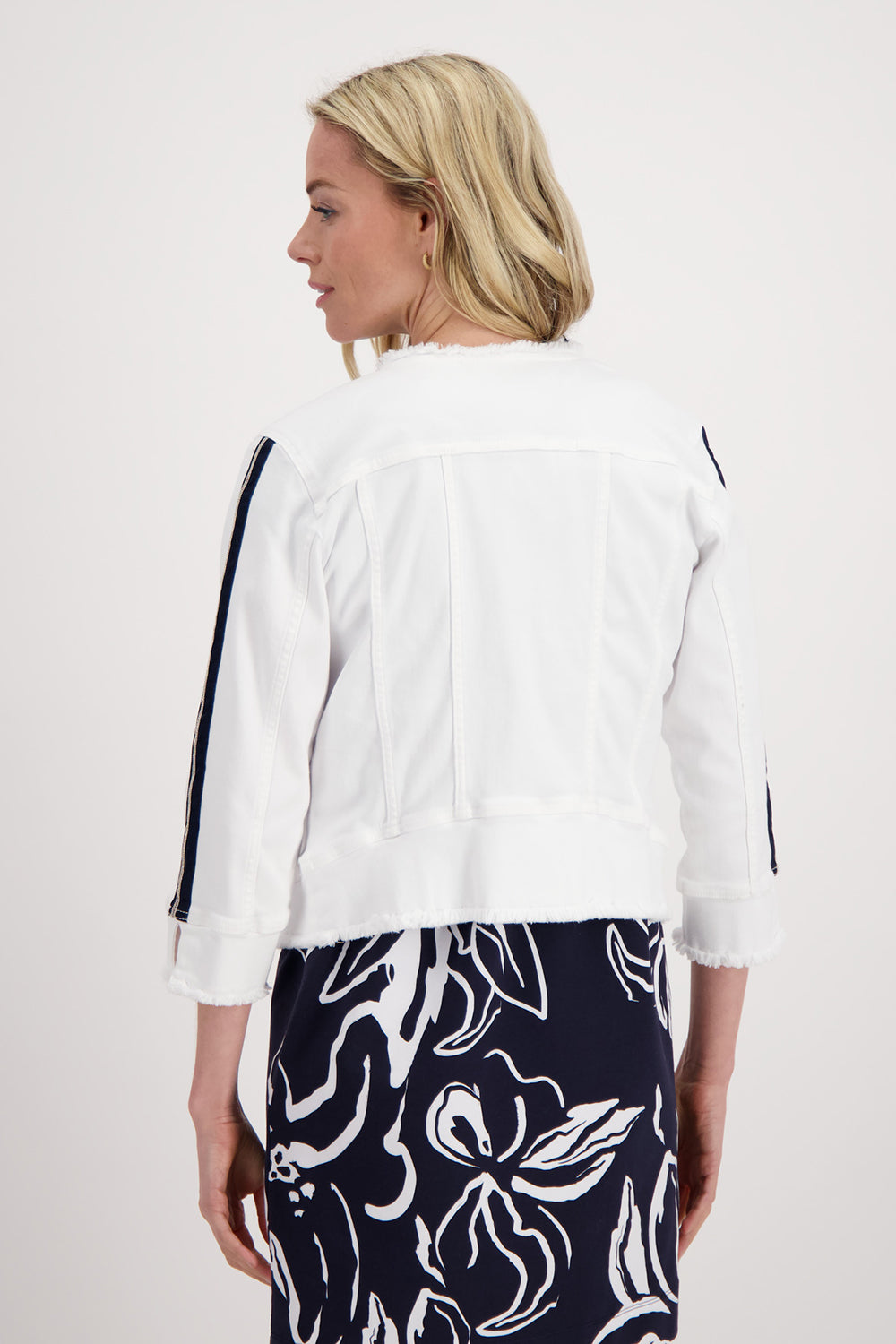 Monari White Denim Jacket M407990