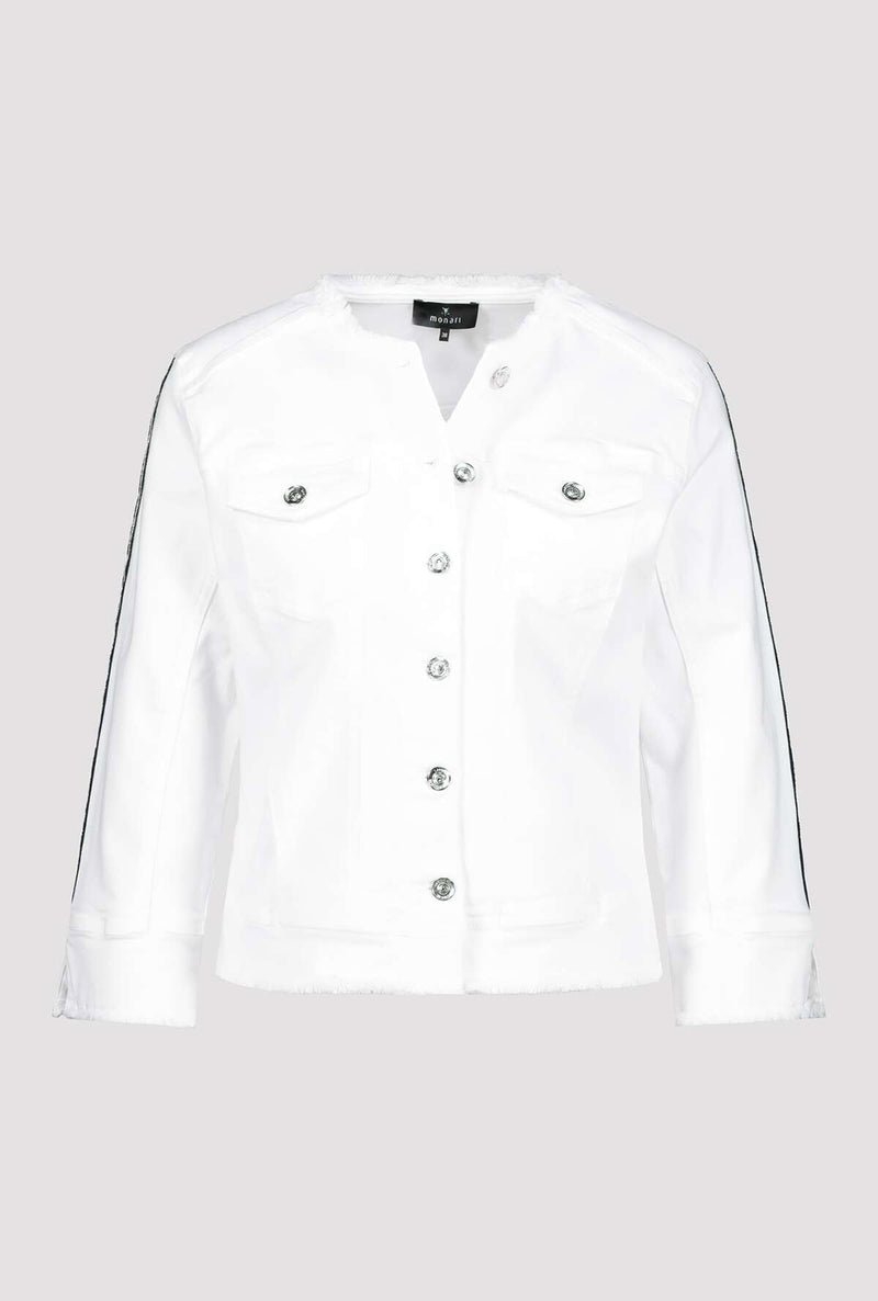 Monari White Denim Jacket M407990