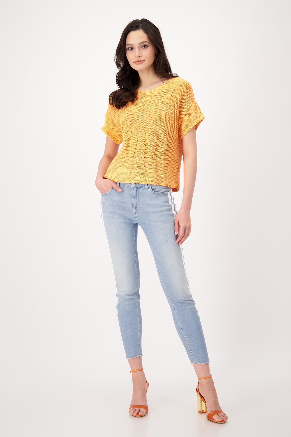 Monari Jeans with Subtle Stripe M408031